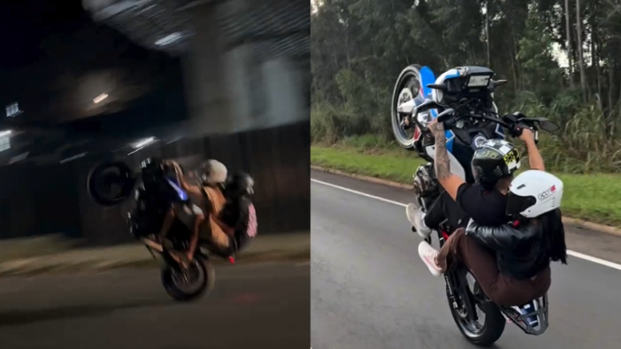 Suspeitos de 'dar grau' têm motos apreendidas e usam tornozeleira eletrônica no Paraná