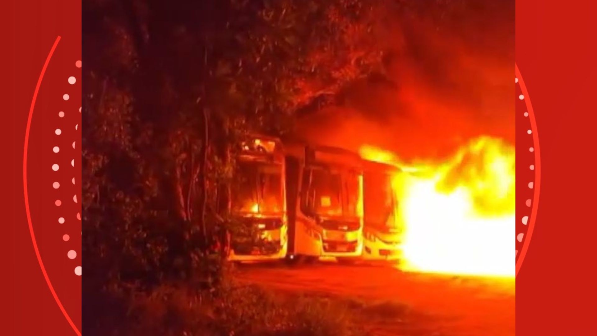 Incêndio destrói 38 veículos em garagem de empresa de ônibus no ES