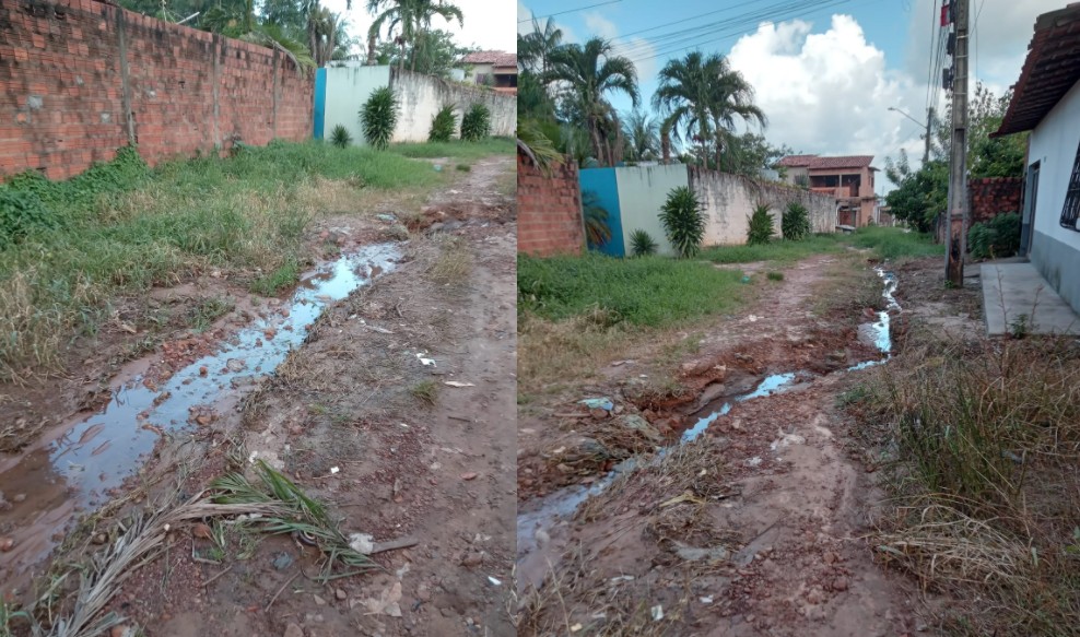 Ruas cheias de buracos, infiltração em escola e alunos sem farda; moradores sofrem com falta de infraestrutura no Jardim Tropical, em Ribamar