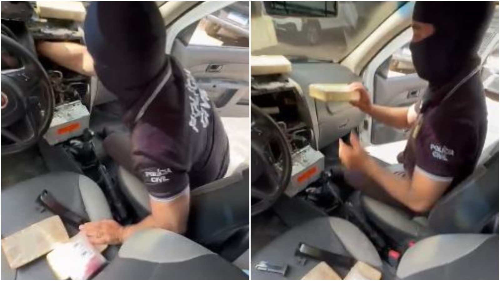 Casal é preso no Ceará ao transportar 15 kg de droga escondidos em painel de caminhonete; vídeo