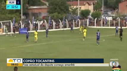Fase estadual do Copão Tocantins inicia neste sábado (13)