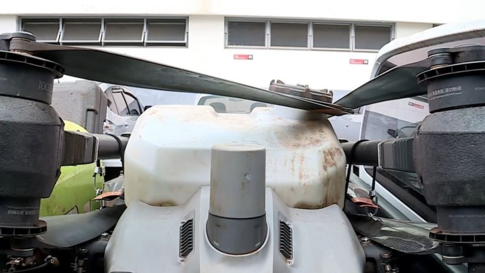 Drone recuperado — Foto: Reprodução/Tv Integração
