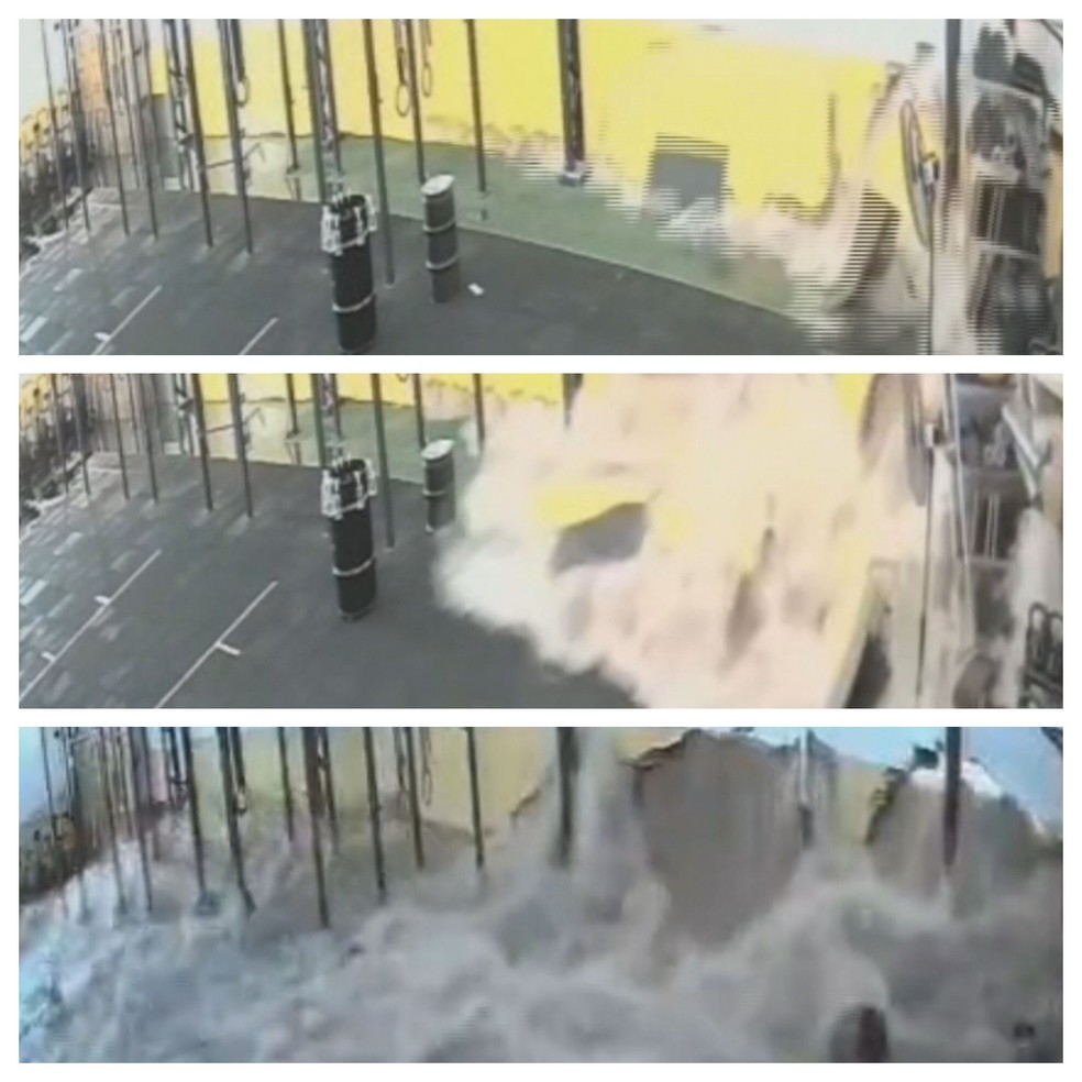 Academia de crossfit destruída pela enxurrada na rua Doutor Nogueira Martins, bairro da Saúde, Zona Sul de São Paulo. — Foto: Reprodução/TV Globo