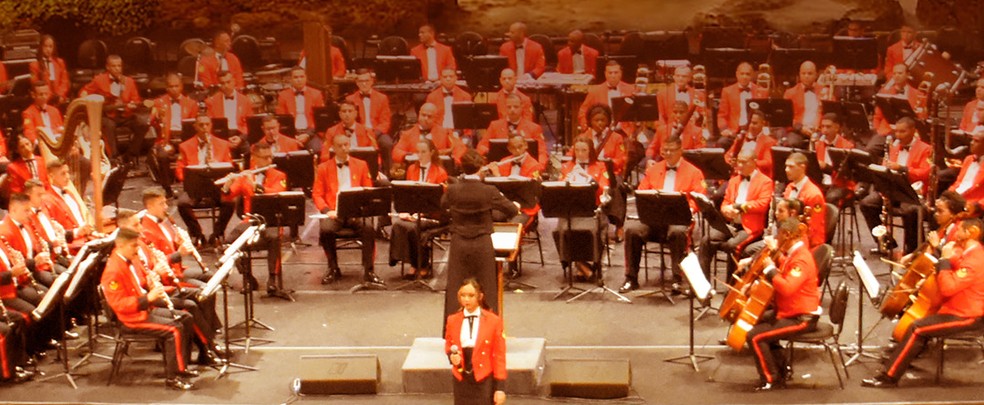 Marinha apresenta a Banda Sinfônica do Corpo de Fuzileiros Navais — Foto: Divulgação