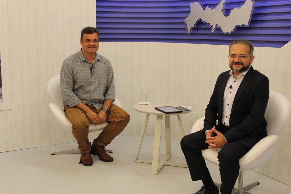 Dr Marcos, candidato do Agir, à prefeitura de Petrolina em entrevista ao GR1 — Foto: Emerson Rocha / g1 Petrolina