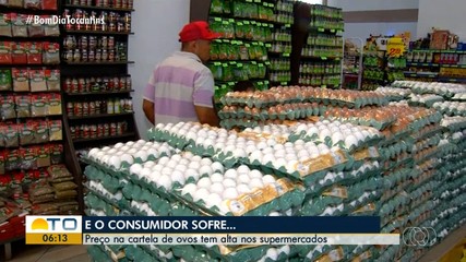 Cartela de ovos fica mais cara no Tocantins, segundo Procon