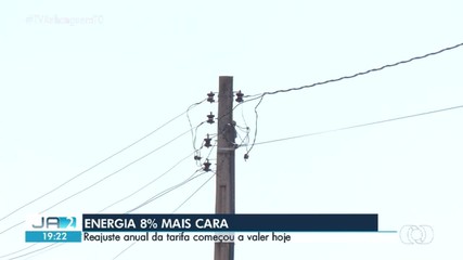 Reajuste anual da tarifa de energia passou para 8% e já está valendo
