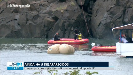 Equipes continuam nas buscas por vítimas desaparecidas na queda da ponte JK