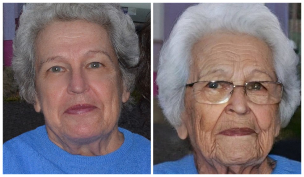 Caso Beatriz Winck: Família fez imagem simulando envelhecimento, para ajudar a identificar a desaparecida. — Foto: Reprodução
