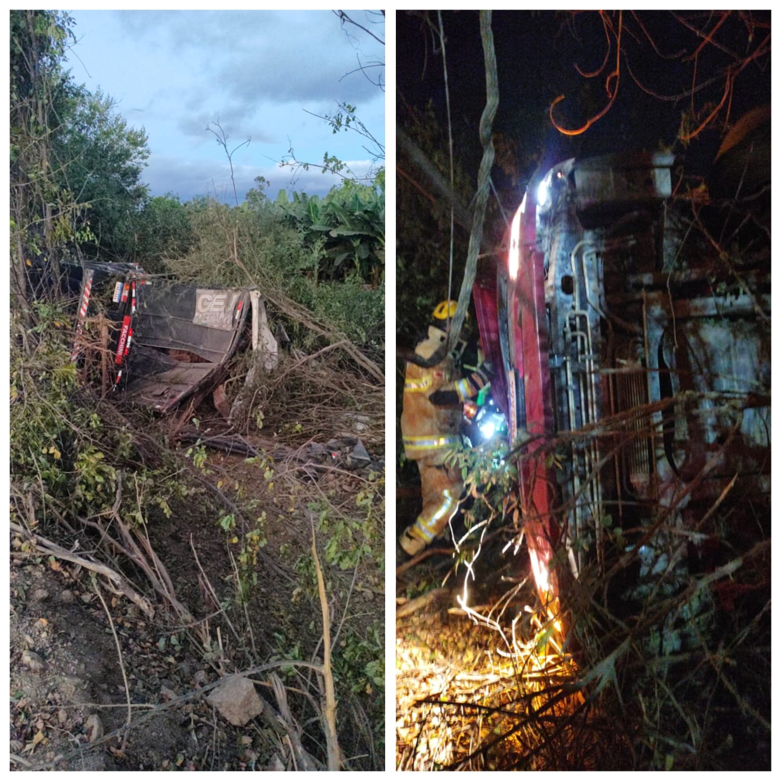 Caminhoneiro fica preso às ferragens e morre em capotamento na MGC-122
