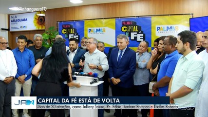 Prefeitura anuncia atrações para o Palmas Capital da Fé 2026