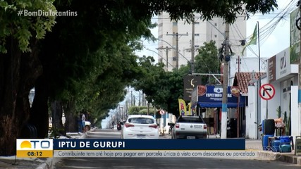 Prazo para pagamento do IPTU em Gurupi é prorrogado para junho
