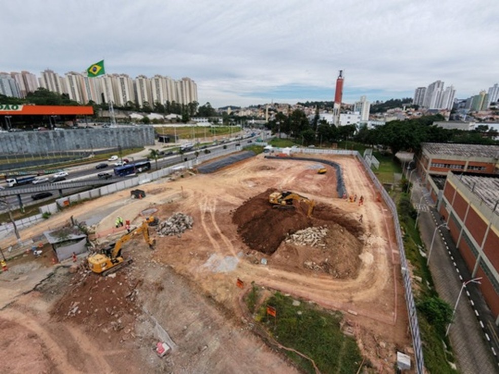 Obras de extensão da Linha 4-Amarela do Metrô, entre São Paulo e Taboão da Serra. — Foto: Divulgação/Motiva