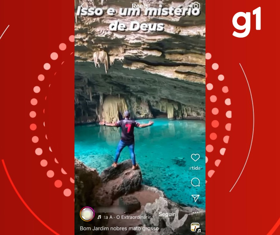 Homem é detido após levar namorada adolescente para gruta paradisíaca interditada há mais de 20 anos em MT
