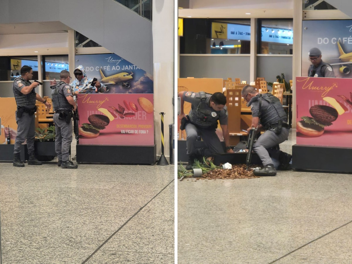 Homem é detido com espada no Aeroporto de Viracopos; PM usou arma de choque