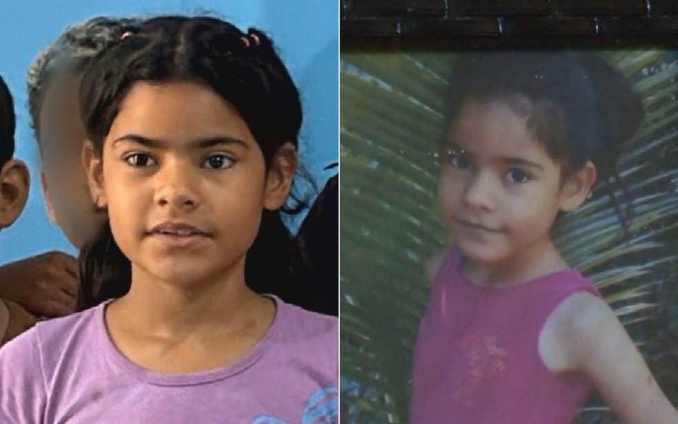 Weslenny Rosa Lima, de 9 anos, morreu após passar mal horas depois de um jantar em família, em Alto Horizonte (GO) — Foto: Reprodução/TV Anhanguera