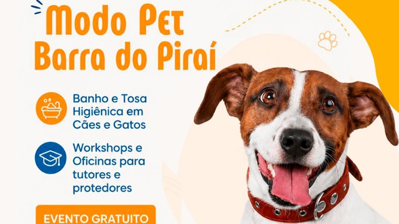 Programa Modo Pet chega em Barra do Piraí com banho e tosa gratuitos para cães e gatos