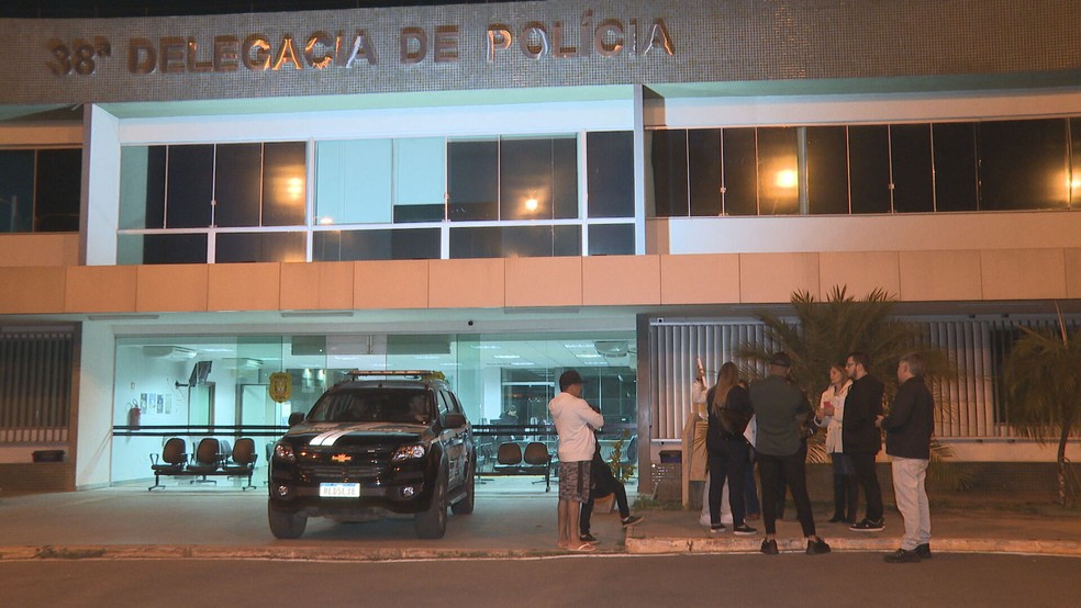 38ª Delegacia de Polícia, em Vicente Pires, no DF — Foto: TV Globo/Reprodução
