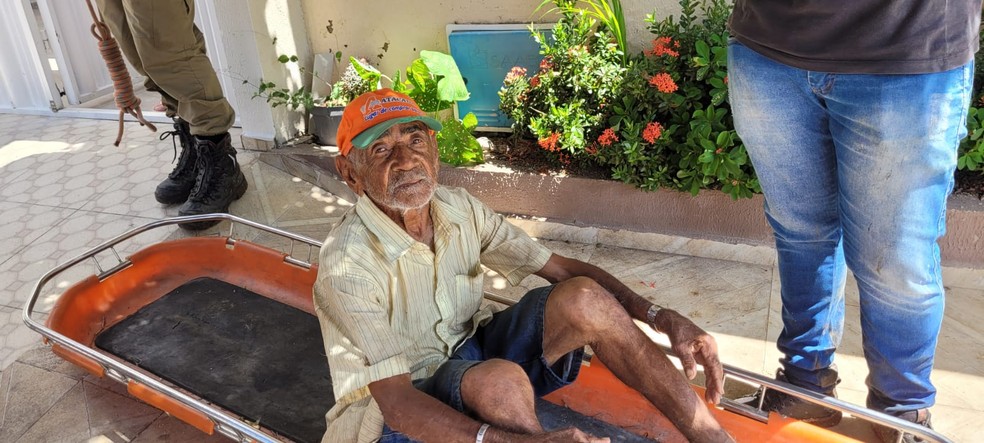 Odilon Alves, de 83 anos, foi encontrado pelo Corpo de Bombeiros depois de desaparecer na Floresta Nacional do Araripe. — Foto: Divulgação/Corpo de Bombeiros