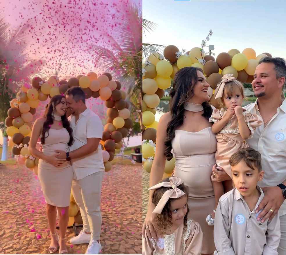 Influencer de MG que engravidou após laqueadura faz chá revelação do sexo  do quarto bebê | G1