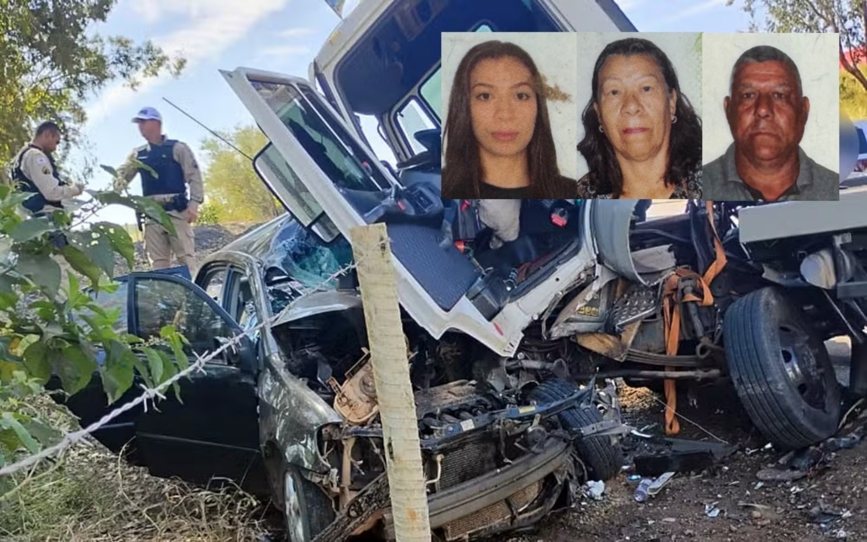 Quem eram as vítimas de acidente entre caminhão e carro na MGC-491, no Sul de Minas