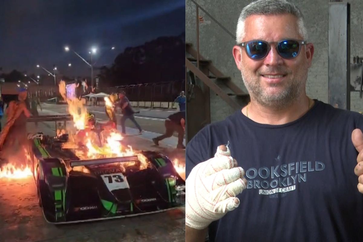 Piloto que saiu de carro em chamas no PR havia acabado de entrar no veículo quando incêndio começou: 'Não sei como saí tão rápido'