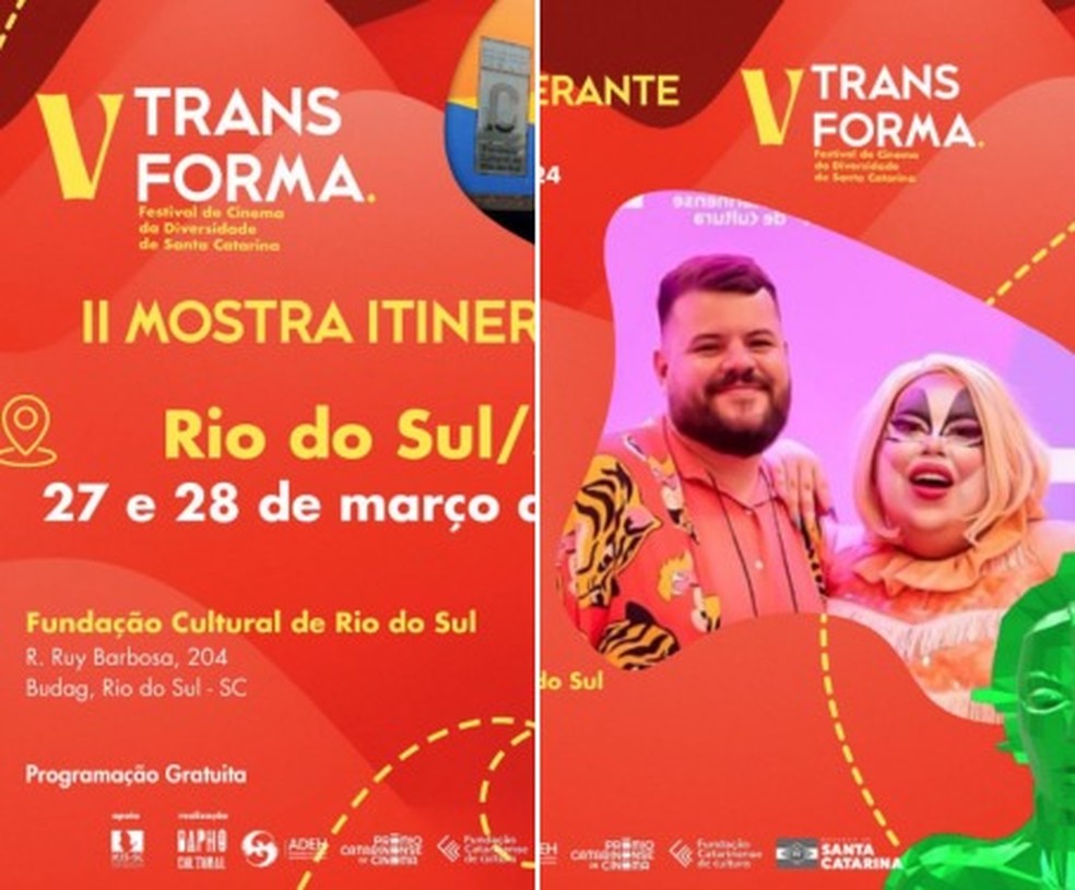 Transforma cancelou mostra de cinema em Rio do Sul — Foto: Redes sociais/Divulgação
