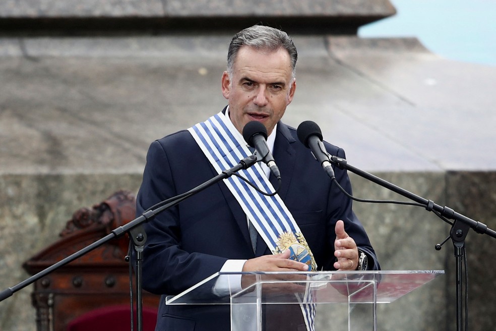 Yamandú Orsi toma posse como presidente do Uruguai neste sábado (1º) — Foto: Mariana Greif/Reuters
