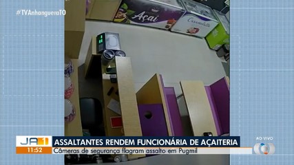 Câmeras de segurança flagram assalto em Pugmil