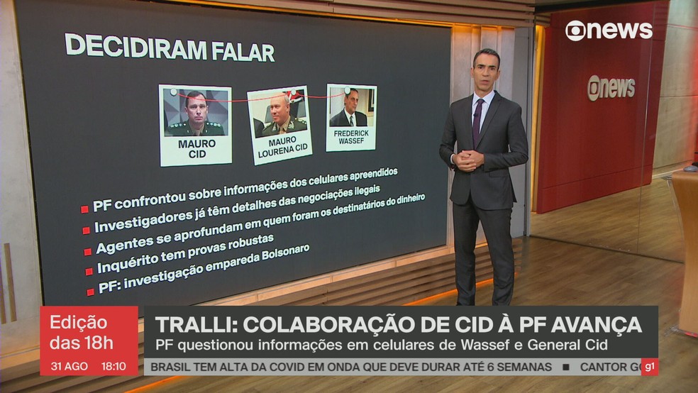 Tralli: colaboração de Cid à PF avança — Foto: Reprodução/TV Globo