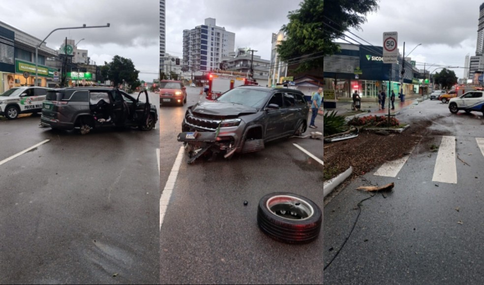Bebê que era levado para hospital engasgado é arremessado para fora de carro