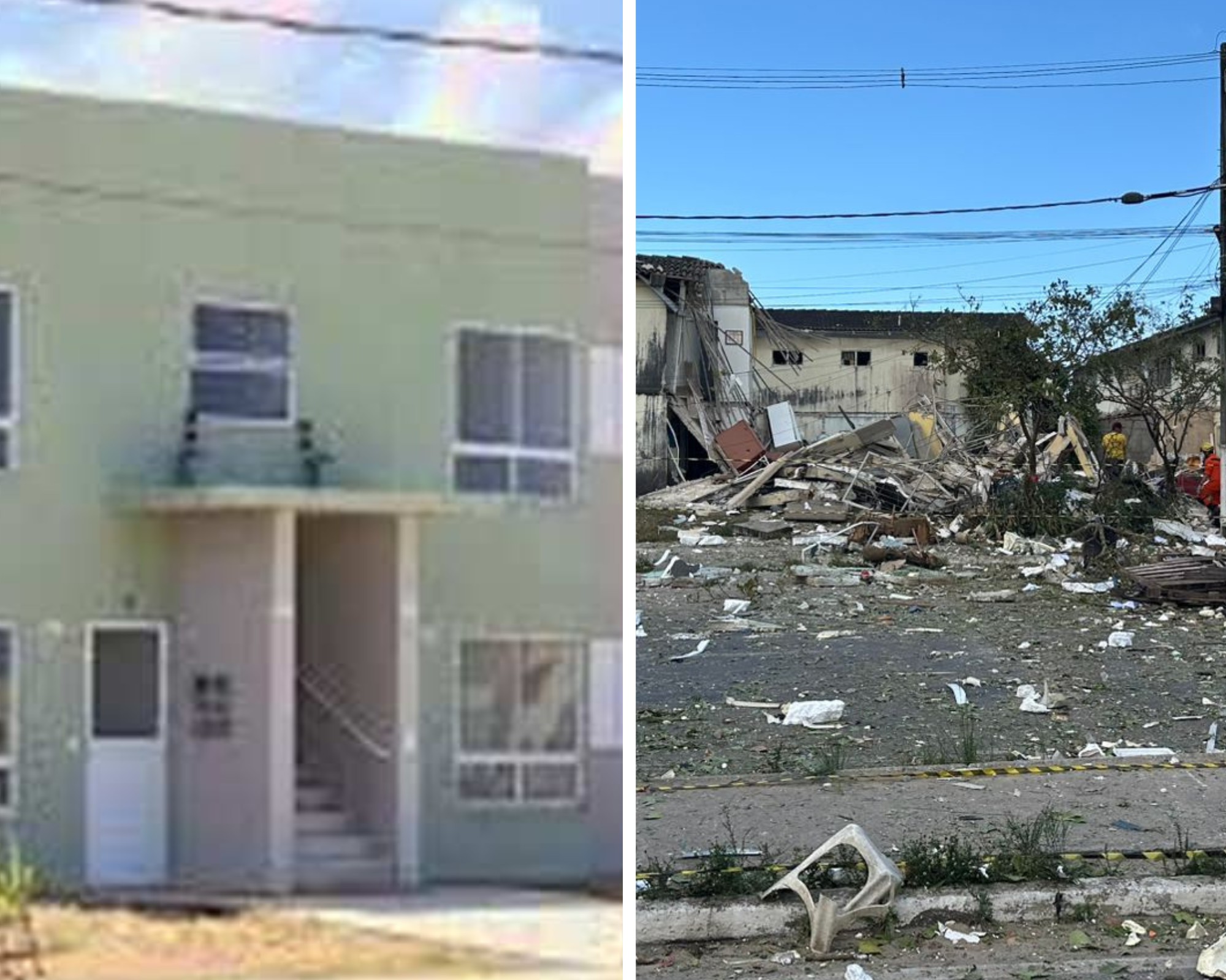 ANTES E DEPOIS: fotos mostram como era e como ficou prédio após explosão em Maceió