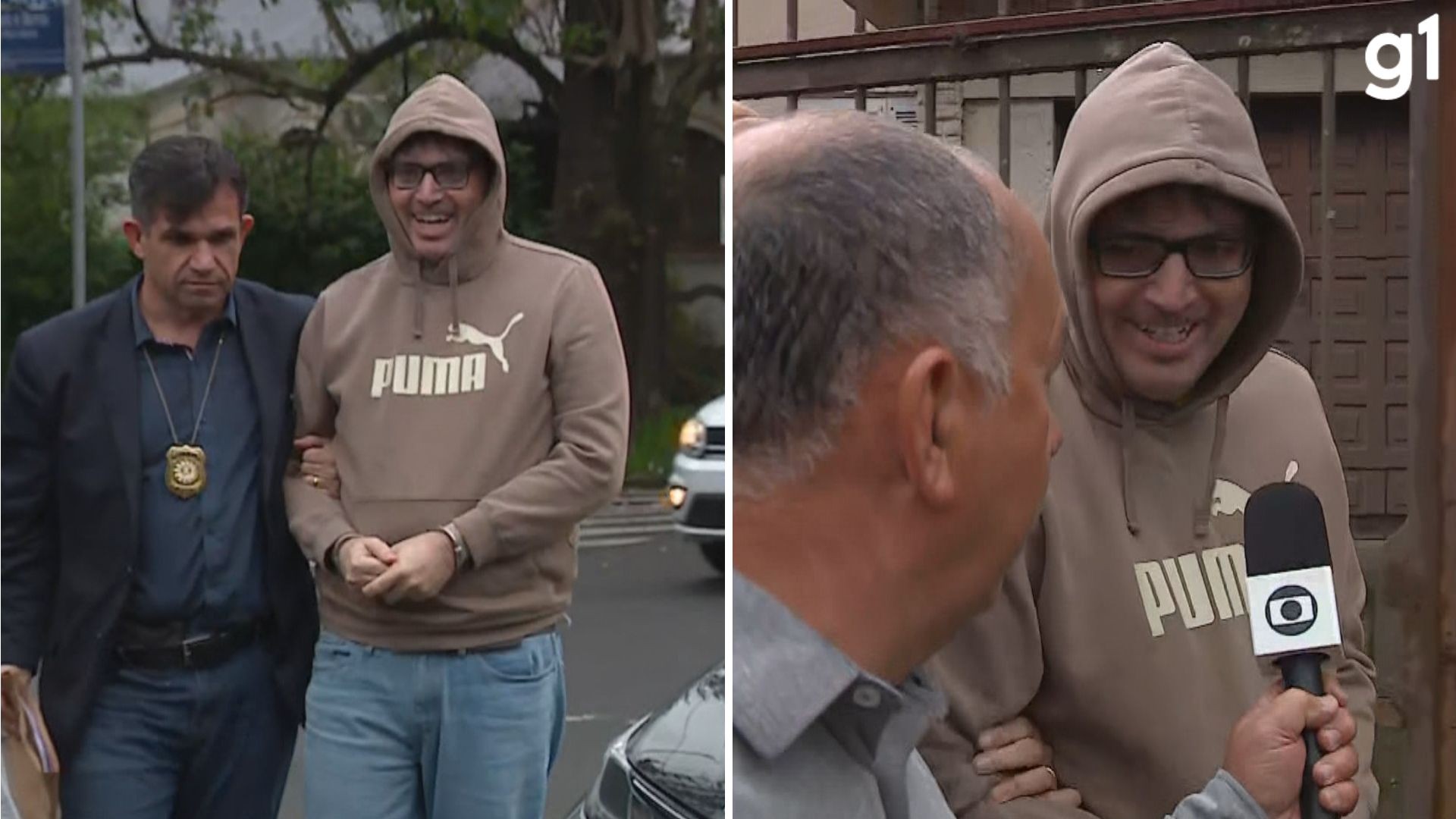 Ex-servidor ri e ironiza ao ser preso por suspeita de desvio milionário em empresa de energia no RS: 'Quer olhar meu bolso?'; VÍDEO