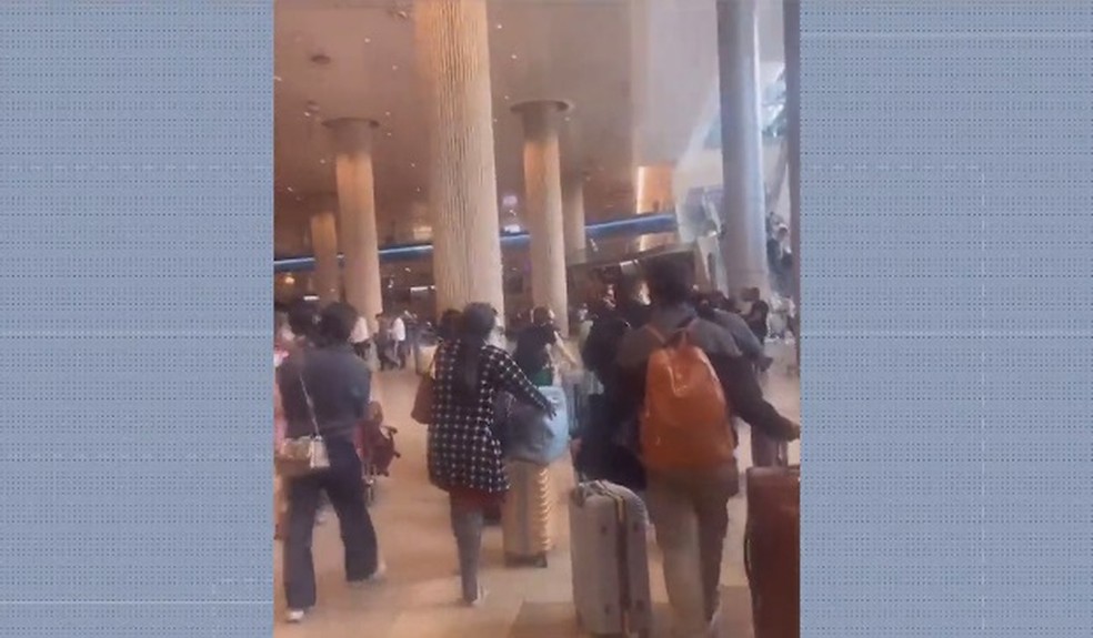 Excursionistas brasileiros em Israel vivenciam tensão após cancelamento de voo devido a conflitos — Foto: Reprodução/TV Mirante