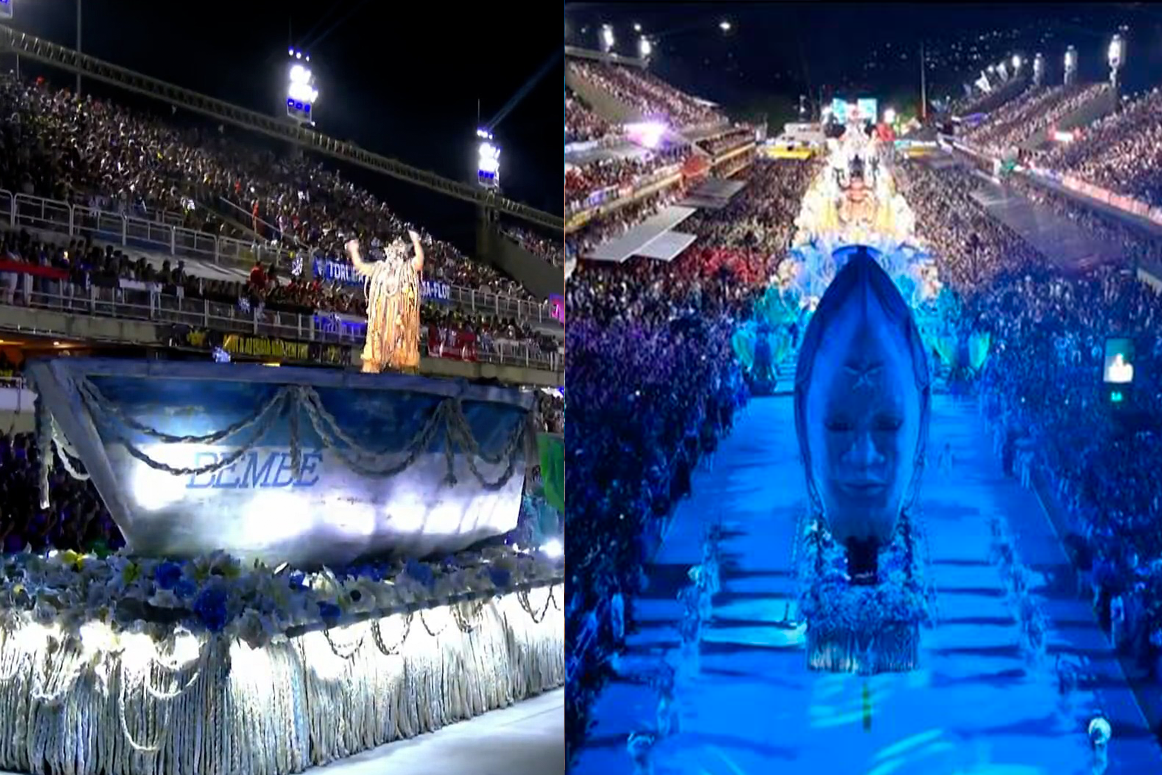 Beija-Flor gasta mais de R$ 1 milhão em estrutura que vira Iemanjá em pleno desfile 