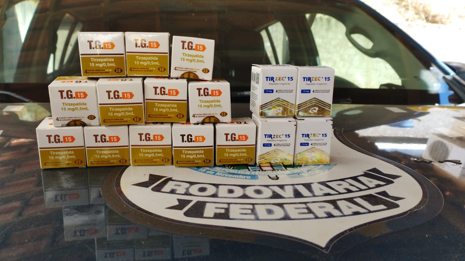 Motorista tenta desviar ao ver viatura da PRF e é preso com medicamentos contrabandeados na BR-251
