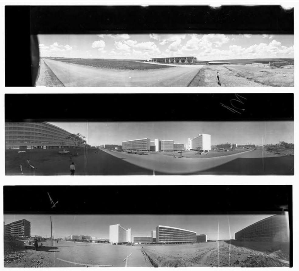 Registros da construção de Brasília (DF) com câmera 360º por Sebastião Leme — Foto: Arquivo pessoal