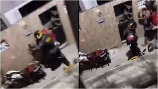 VÍDEO: Policial agride entregador com soco e golpes de capacete durante abordagem em Fortaleza - Programa: G1 CE 