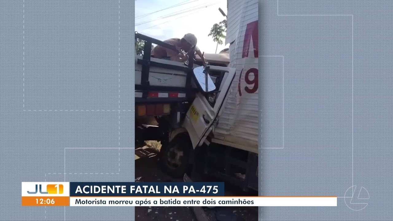 Motorista morre em grave acidente entre dois caminhões na PA-475