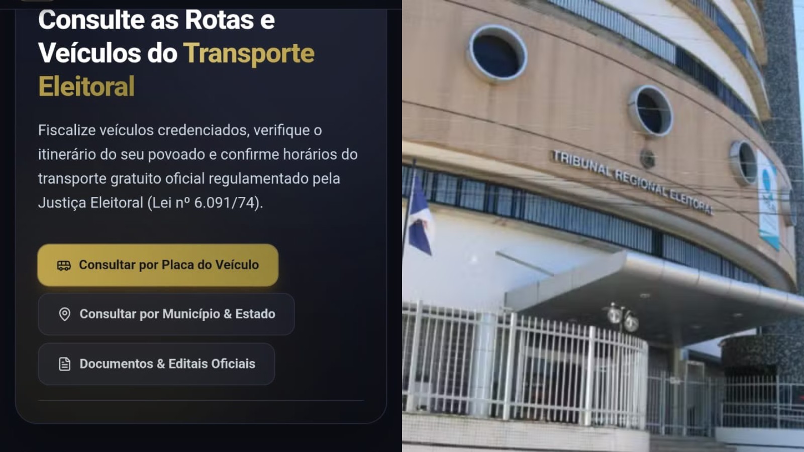 Eleitores podem consultar rotas e horários de transporte para votação em plataforma do TRE-PI