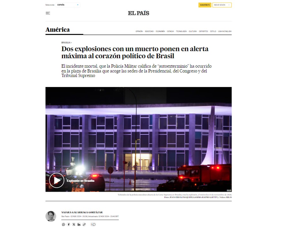 'El País', Espanha — Foto: El País/Reprodução
