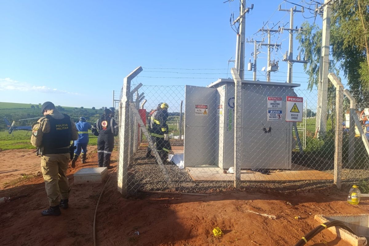 Trabalhador morre após ser atingido por descarga elétrica em transformador de usina de placas solares no Paraná