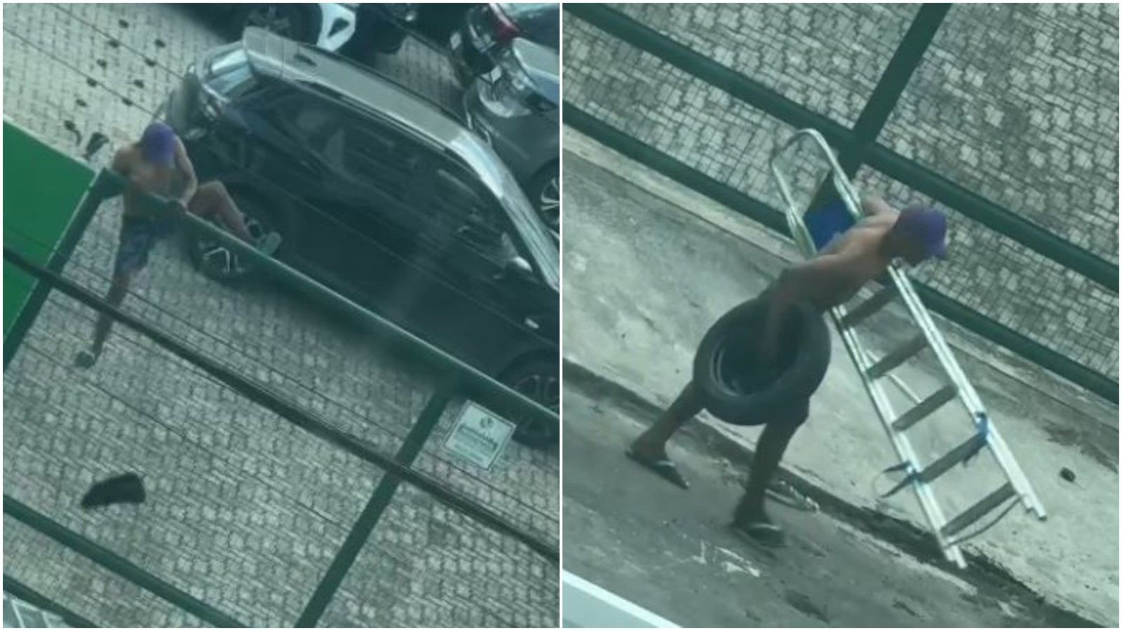 Vídeo: homem invade revendedora de veículos e furta objetos em Fortaleza