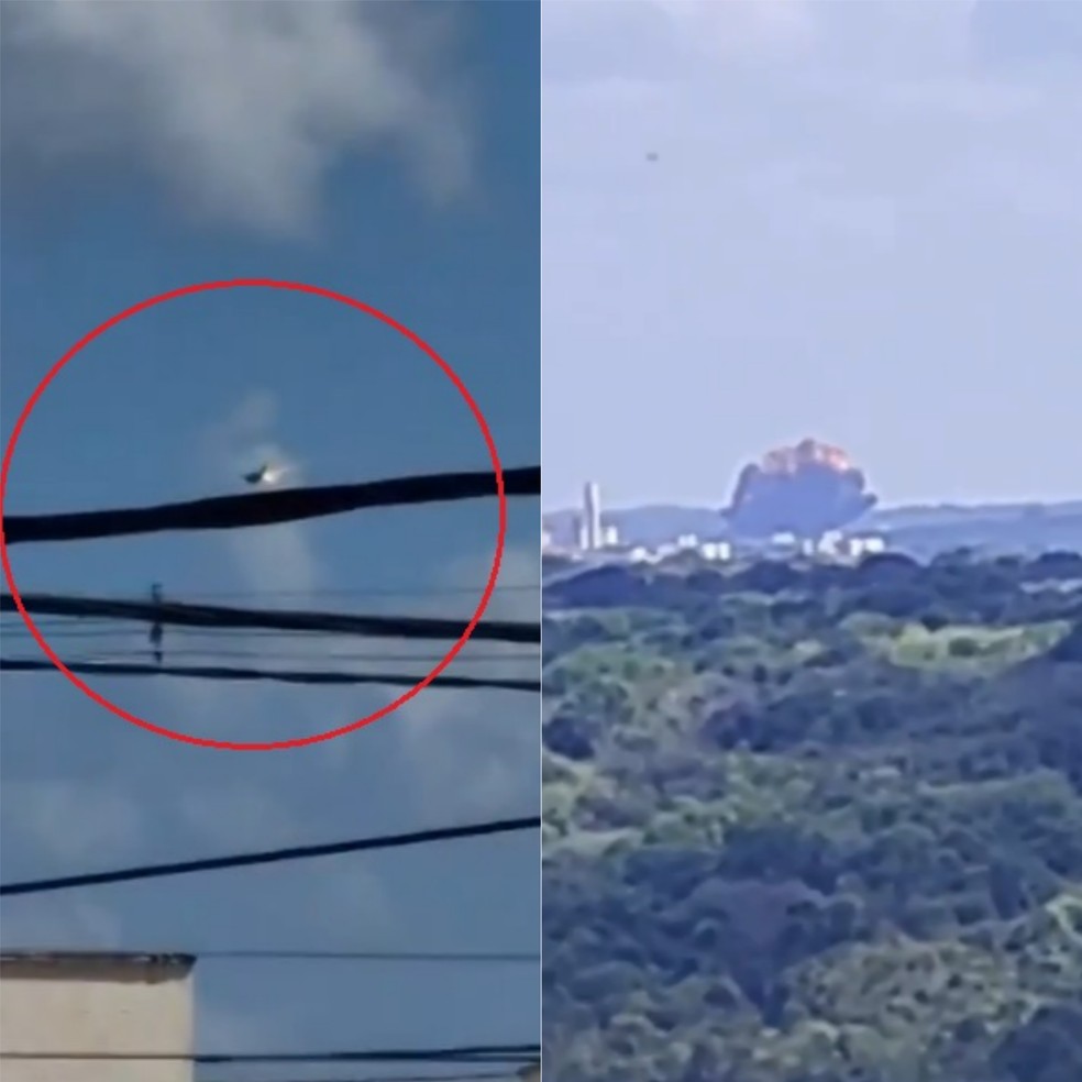 Avião da FAB caiu em Parnamirim, na Grande Natal — Foto: Divulgação