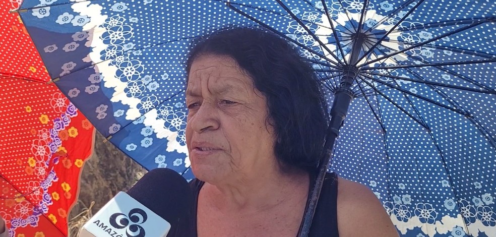 Aposentada conta que filha foi atropelada na Avenida das Torres. — Foto: Derick Silva/Rede Amazônica