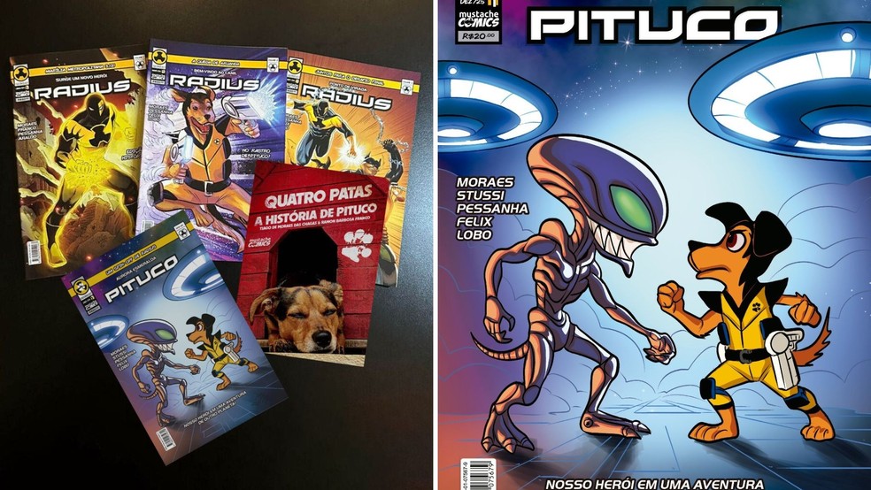 Cão-herói de Marília (SP) vira mascote da causa animal e material de apoio de aula na Argentina — Foto: Arquivo pessoal