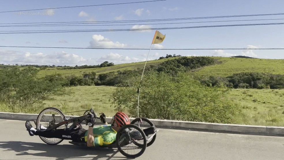 Ulisses Freitas: superação no paraciclismo — Foto: Reprodução/TV Globo