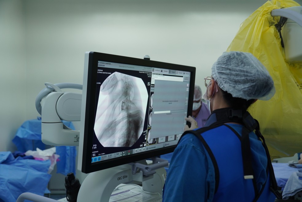 Minutos antes da cirurgia de Luiz Otávio. — Foto: Wolnei Zerviani/Reprodução