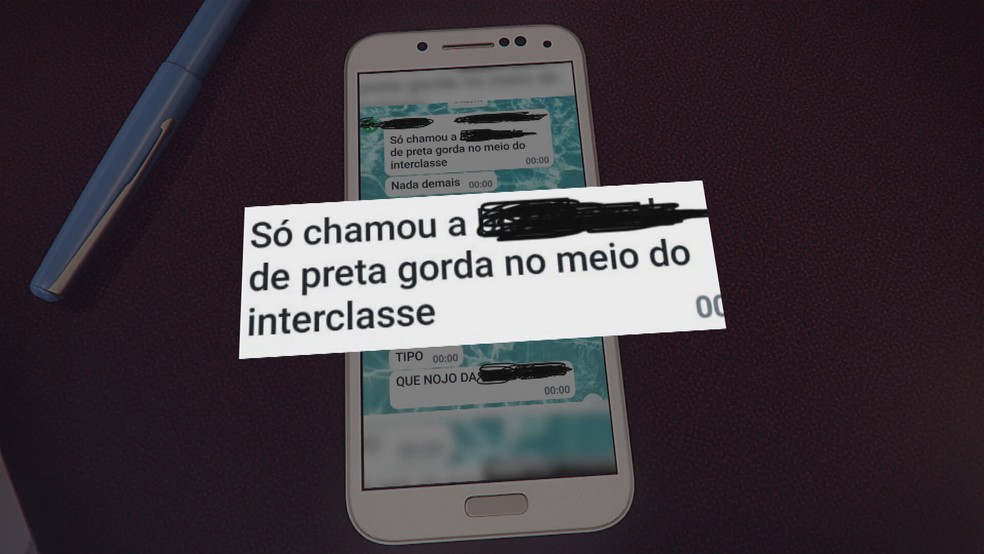 Mensagens trocadas entre alunos do Colégio Pódion, em Brasília — Foto: Reprodução
