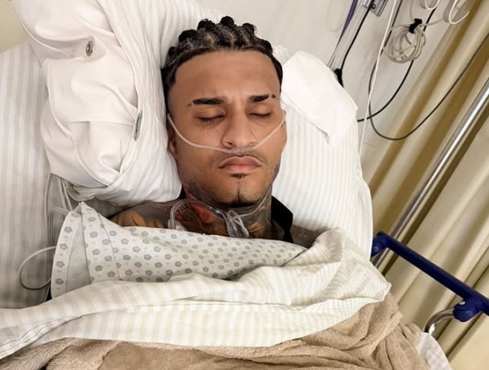 Anderson Neiff passa por cirurgia e se recupera no Hospital S&iacute;rio-Liban&ecirc;s, ap&oacute;s ataque a tiros em SP. &mdash; Foto: Reprodu&ccedil;&atilde;o/Redes sociais